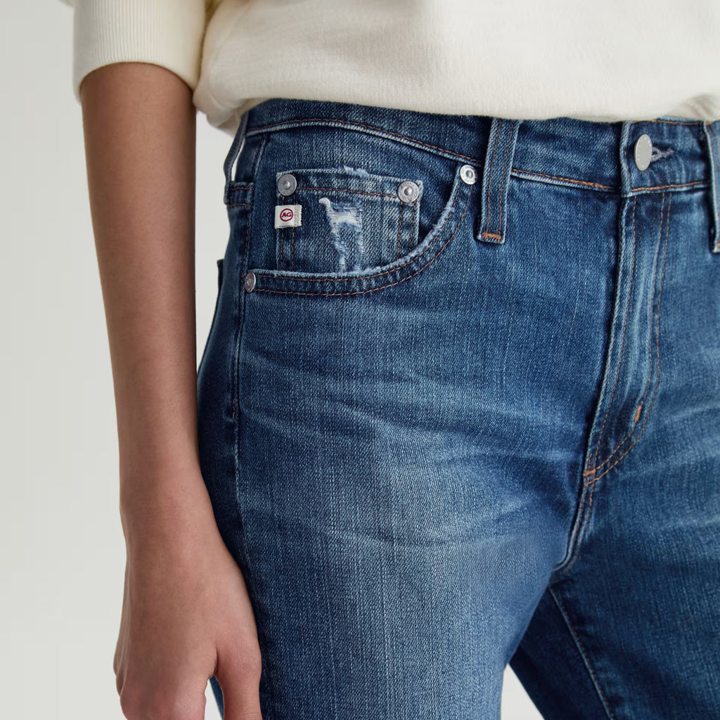 AG Mari Crop Mid-Rise Slim Straight Jean
