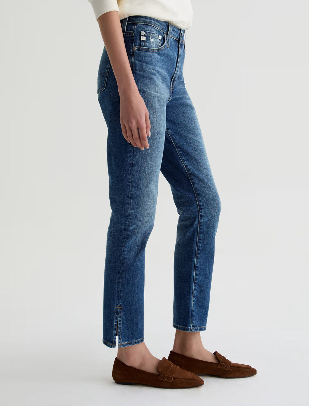 AG Mari Crop Mid-Rise Slim Straight Jean