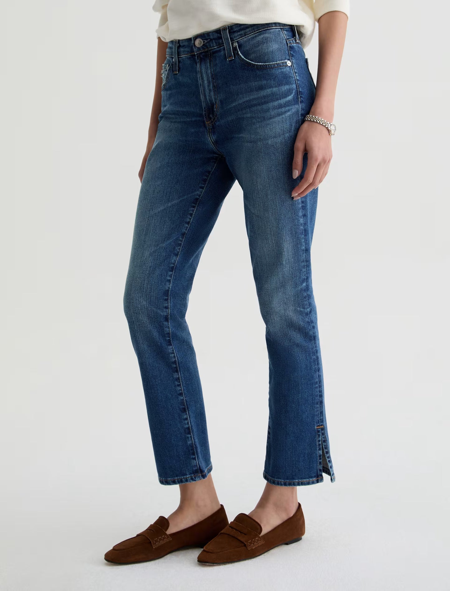 AG Mari Crop Mid-Rise Slim Straight Jean