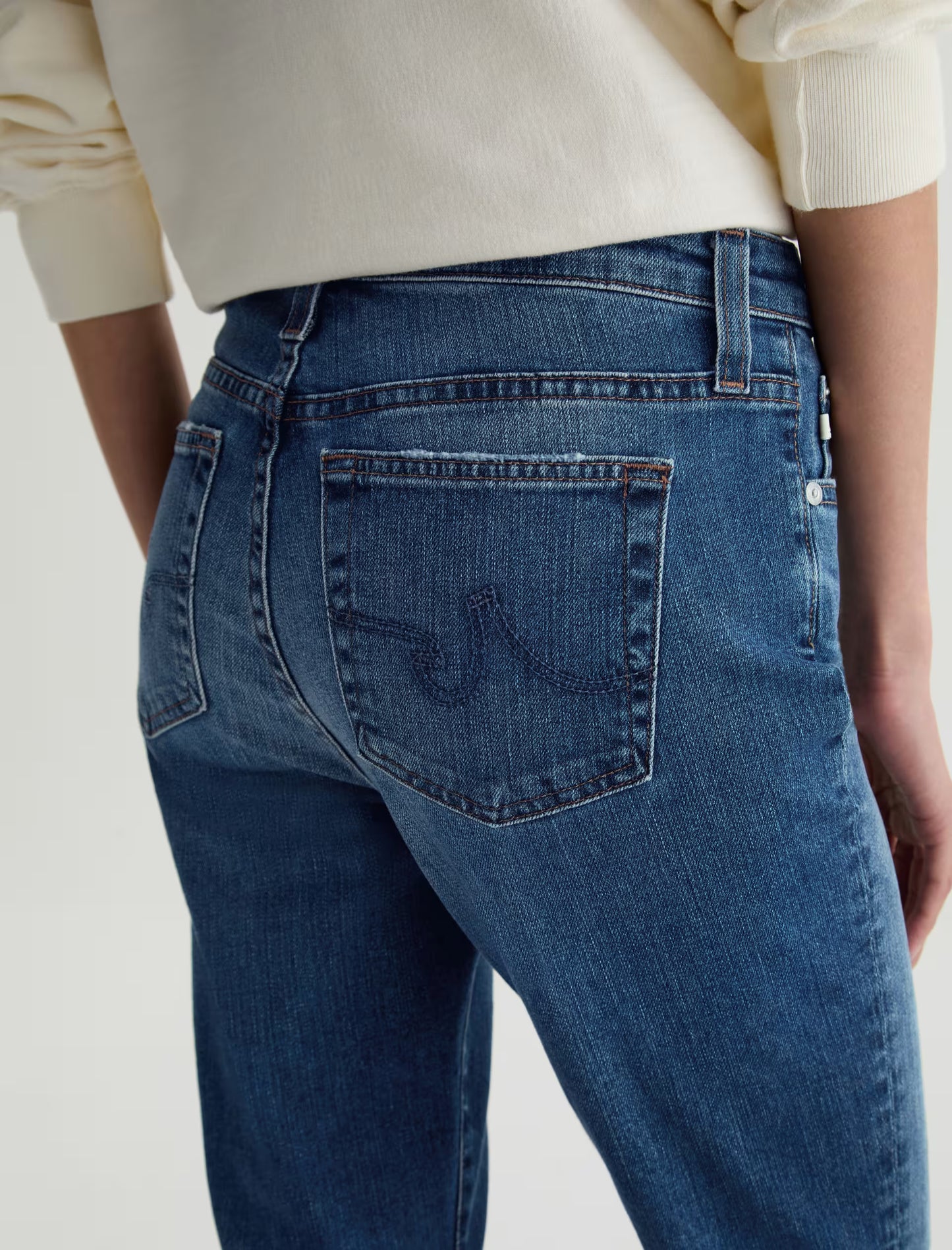 AG Mari Crop Mid-Rise Slim Straight Jean