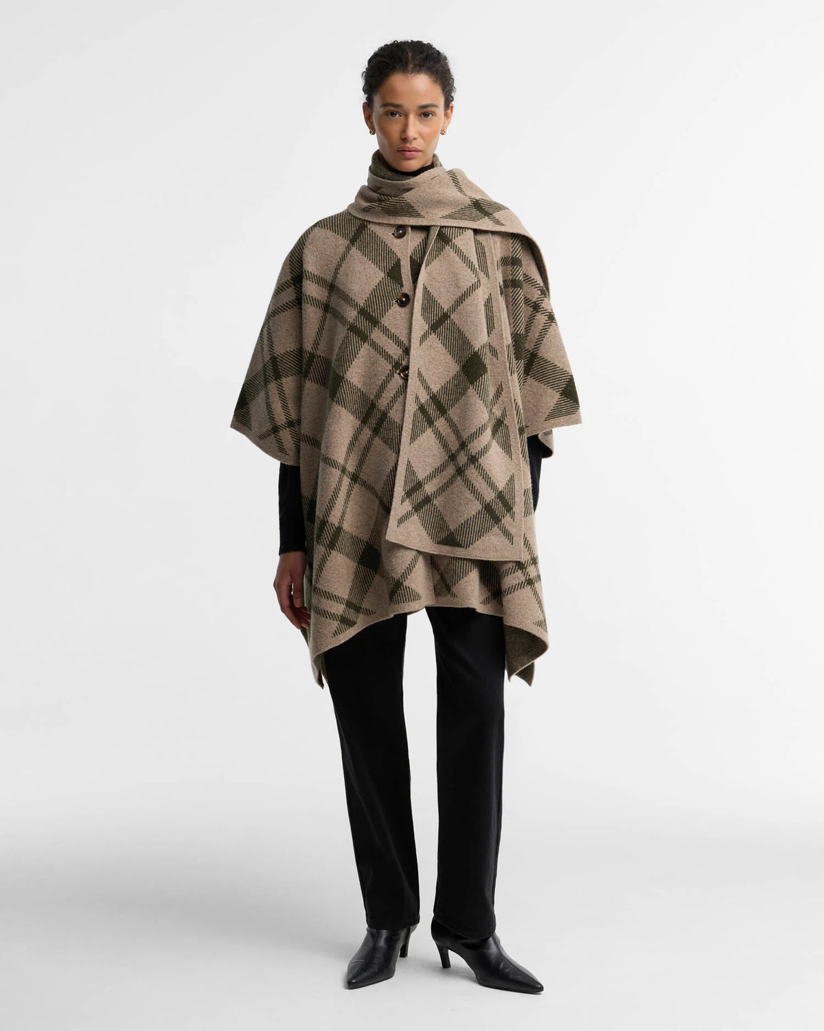 Barbour Vienna Tartan Wool-Blend Cape