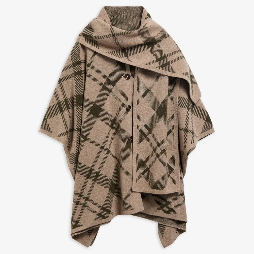 Barbour Vienna Tartan Wool-Blend Cape