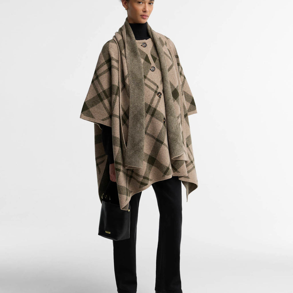 Barbour Vienna Tartan Wool-Blend Cape