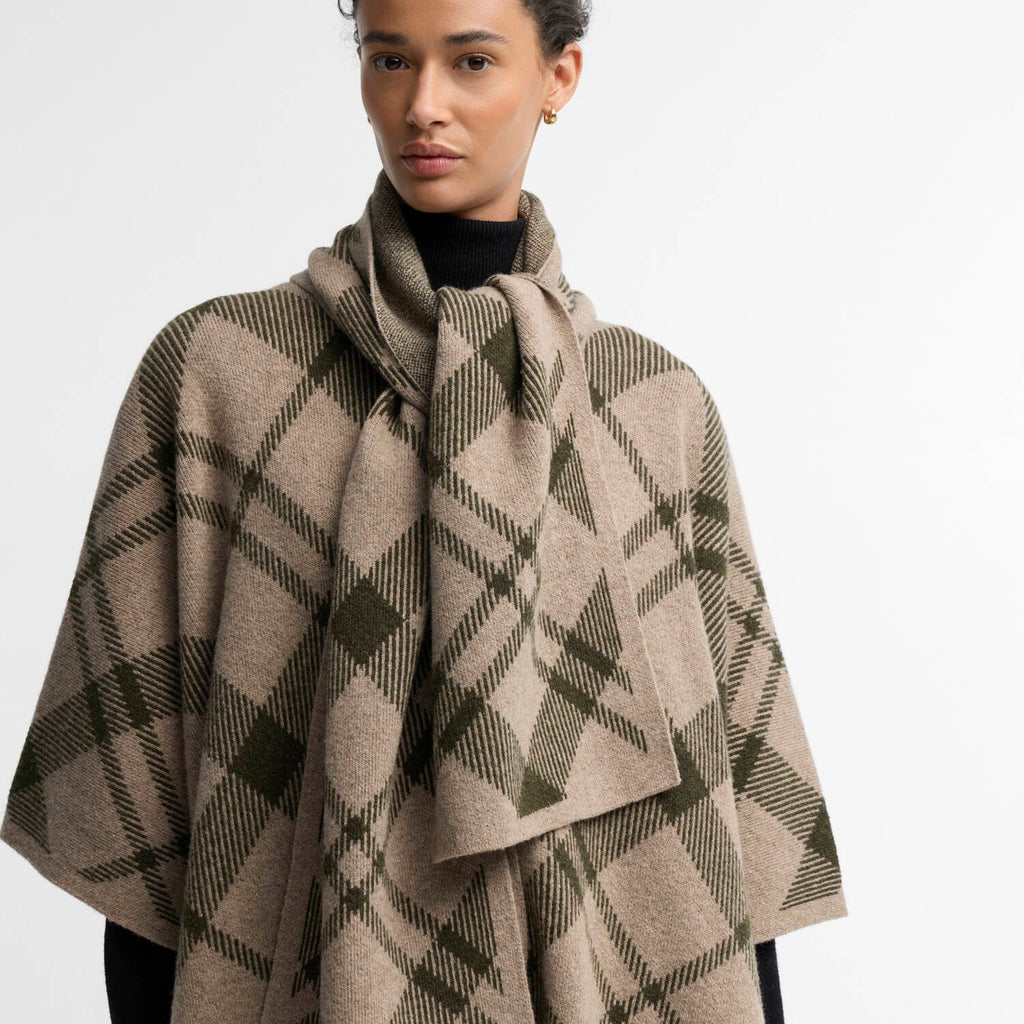 Barbour Vienna Tartan Wool-Blend Cape