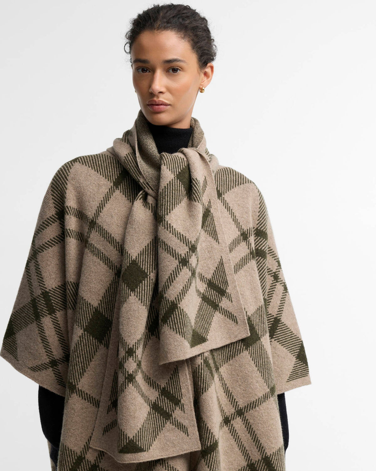 Barbour Vienna Tartan Wool-Blend Cape