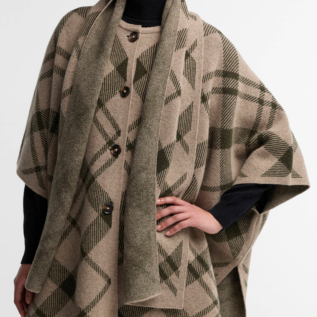 Barbour Vienna Tartan Wool-Blend Cape