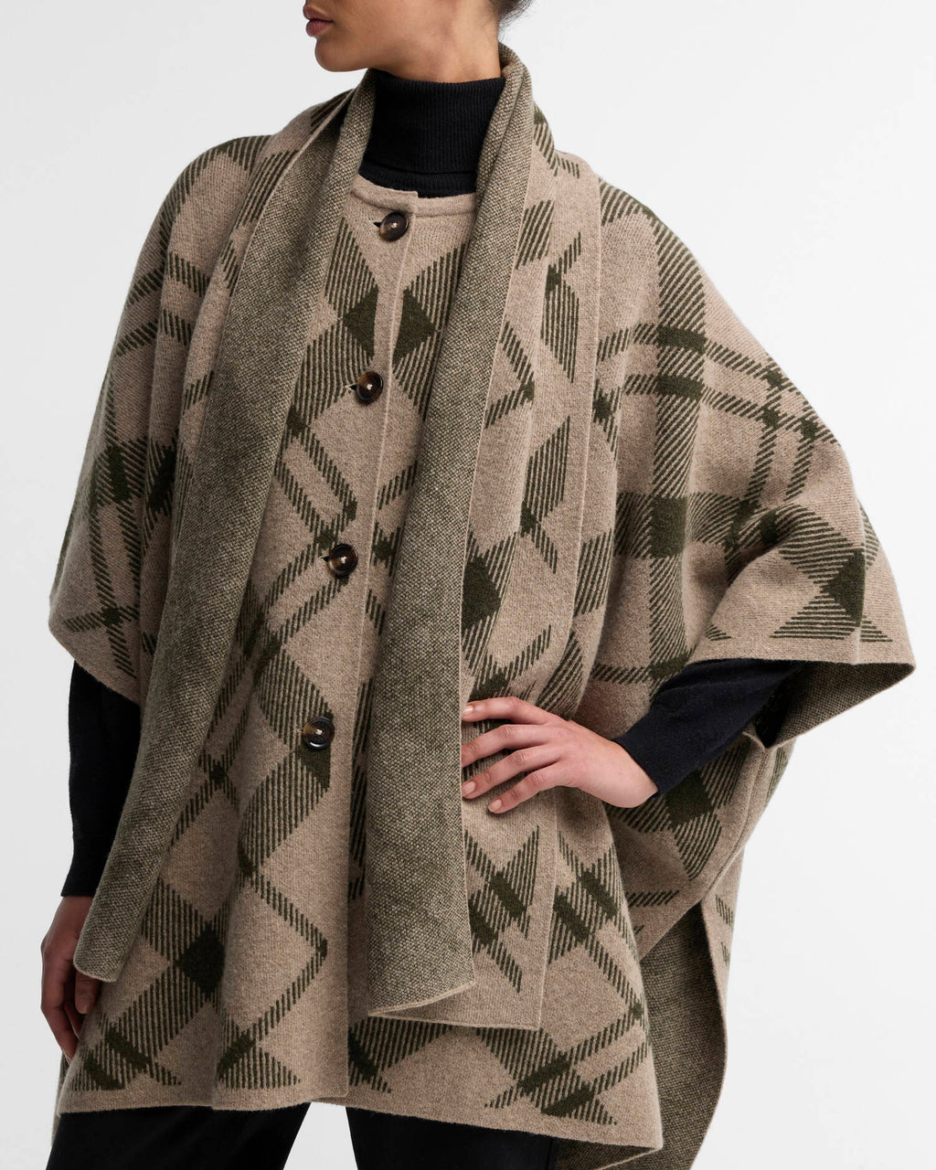 Barbour Vienna Tartan Wool-Blend Cape