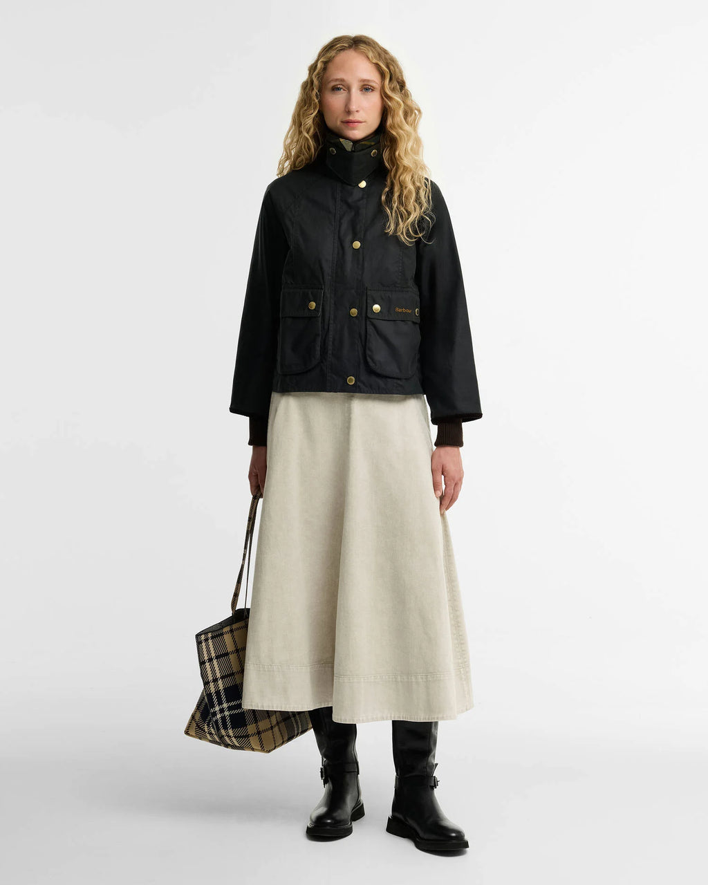 Barbour Cropped Beadnell Waxed Jacket