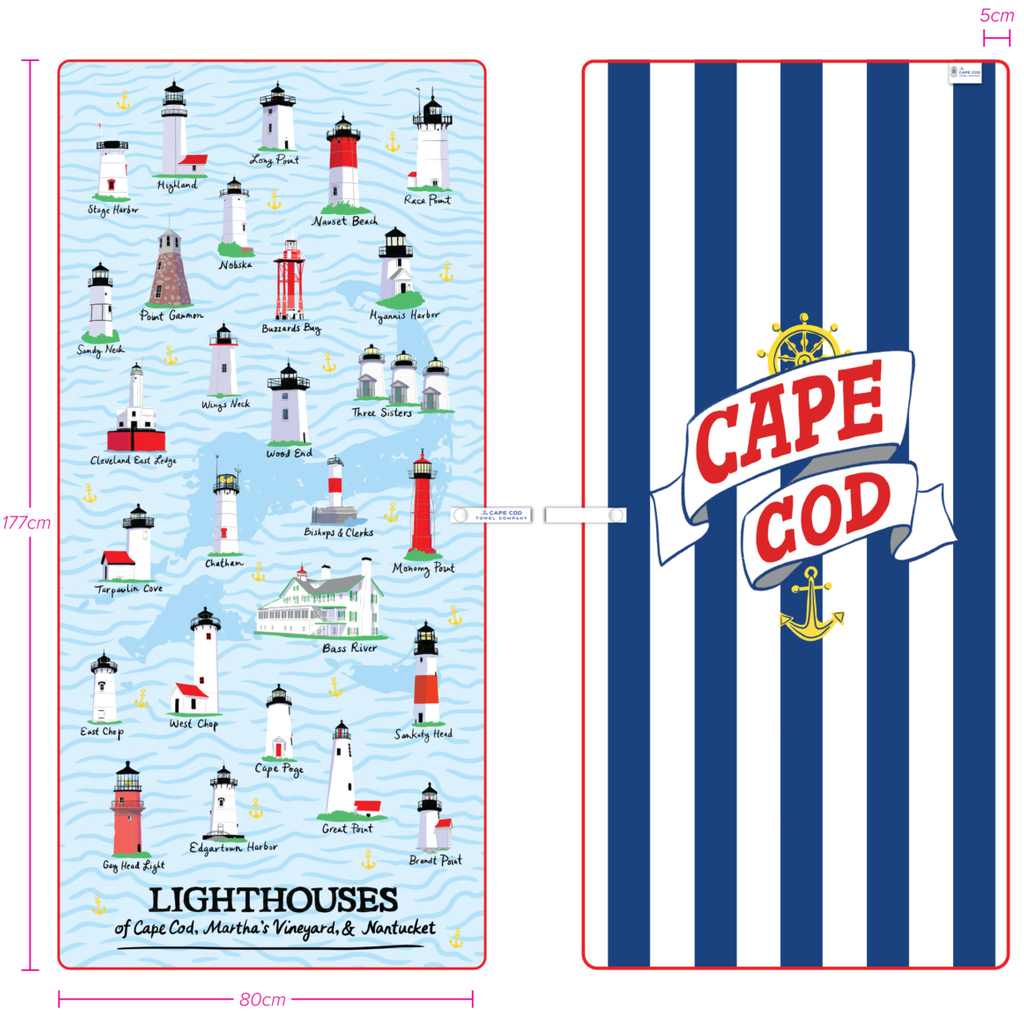 The Cape Cod Towel Company Lighthouse of Cape Cod Beach Towel
