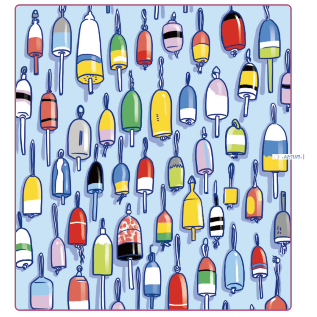 The Cape Cod Towel Company Lobster Fest Buoys Blanket
