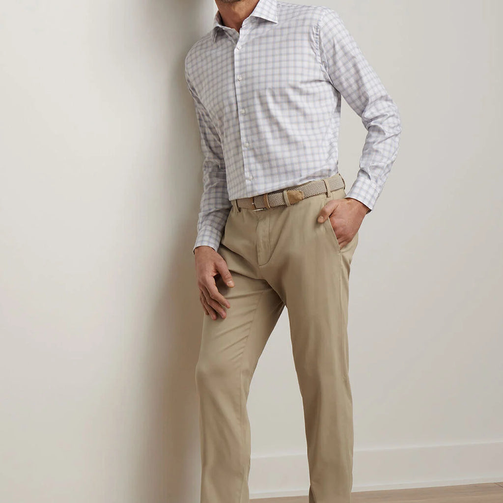 Peter Millar Signature Sateen Flat Front Trouser