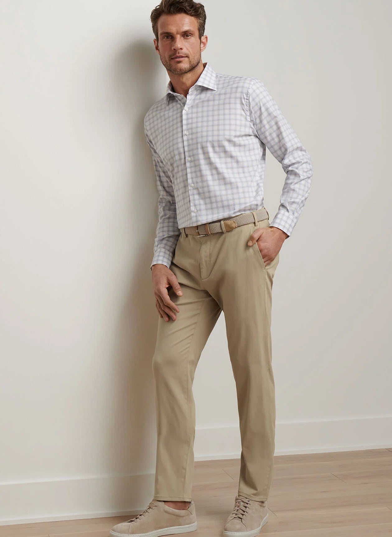 Peter Millar Signature Sateen Flat Front Trouser