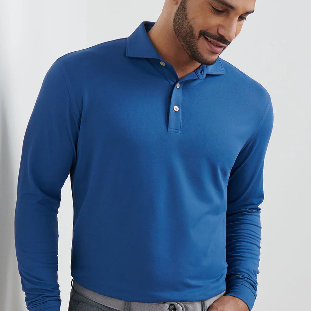 Peter Millar Lyons Performance Jersey Long-Sleeve Polo