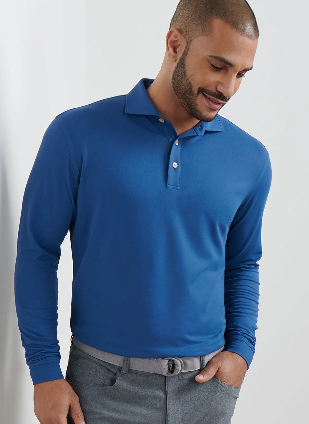 Peter Millar Lyons Performance Jersey Long-Sleeve Polo