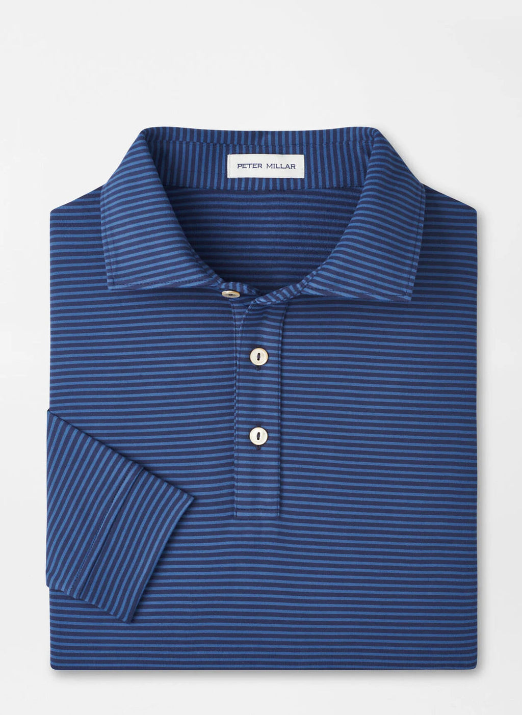 Peter Millar Lyons Stripe Performance Jersey Long-Sleeve Polo