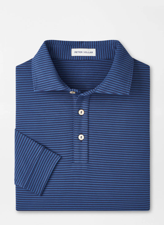 Peter Millar Lyons Stripe Performance Jersey Long-Sleeve Polo