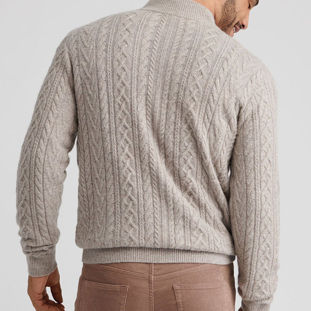 Peter Millar Crescent Ridge Cable Quarter-Zip Sweater