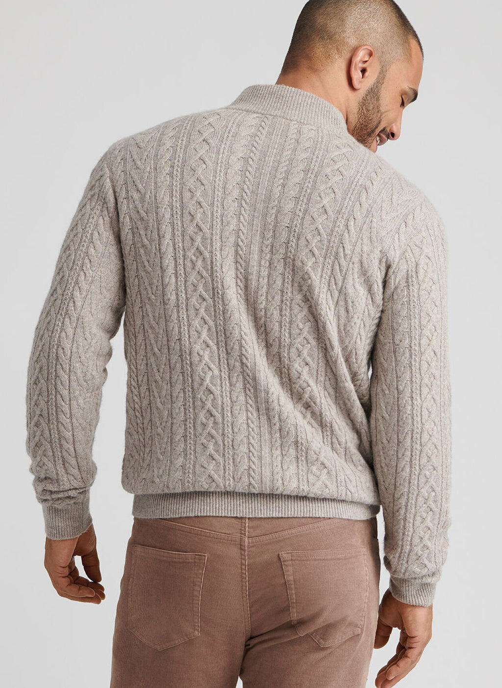Peter Millar Crescent Ridge Cable Quarter-Zip Sweater