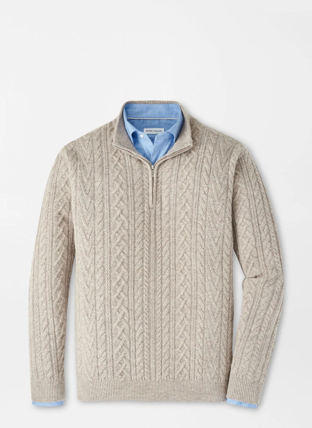 Peter Millar Crescent Ridge Cable Quarter-Zip Sweater