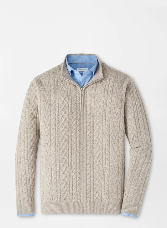Peter Millar Crescent Ridge Cable Quarter-Zip Sweater
