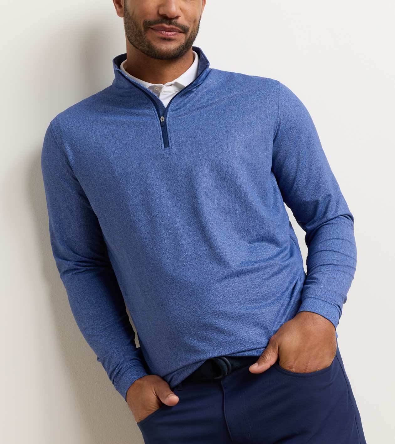 Peter Millar Perth Herringbone Performance Quarter-Zip