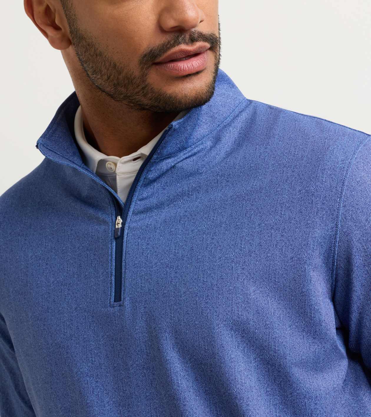 Peter Millar Perth Herringbone Performance Quarter-Zip