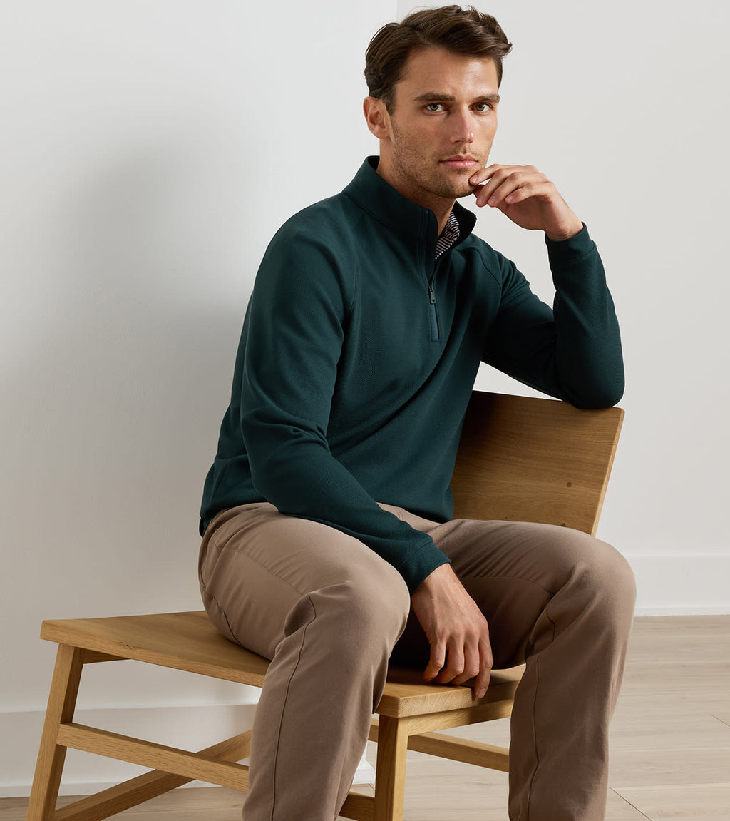 Peter Millar Cradle Piqué Performance Quarter-Zip