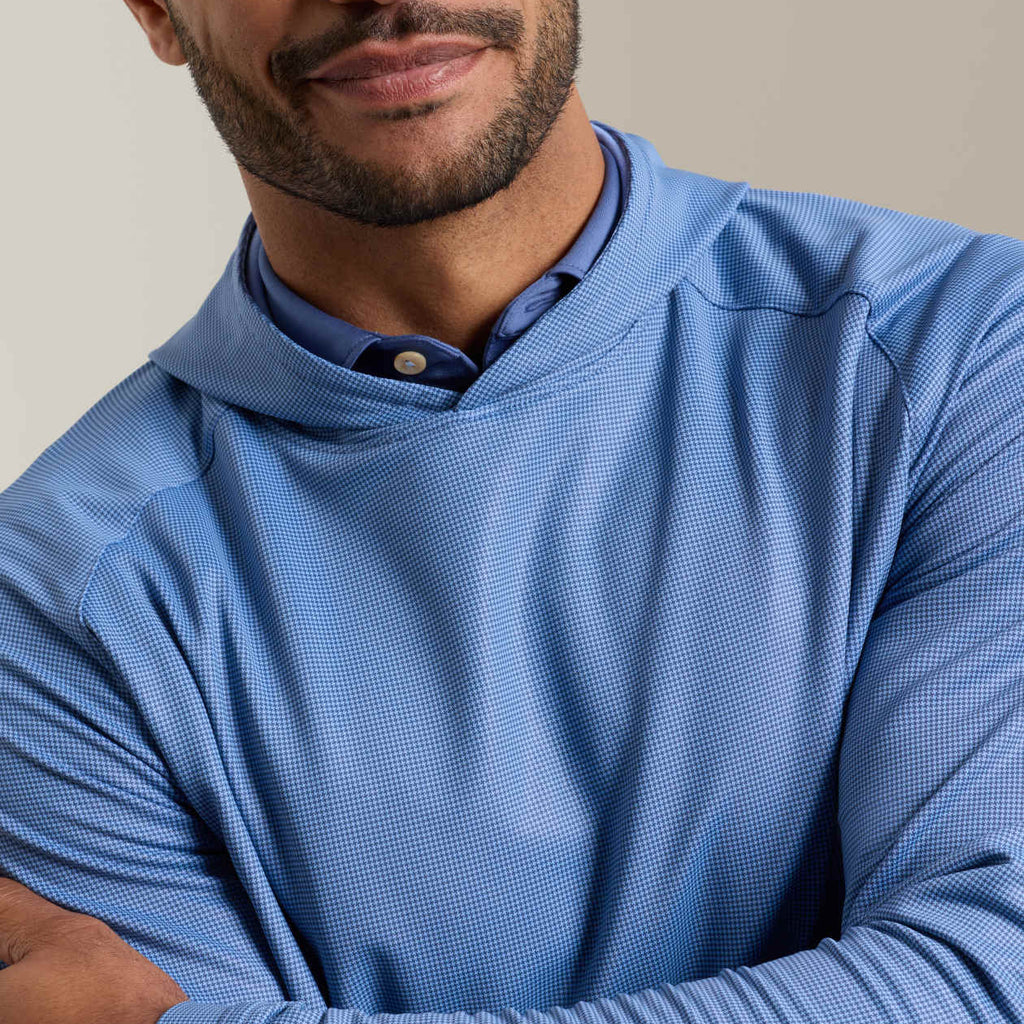 Peter Millar Pine Houndstooth Performance Hoodie