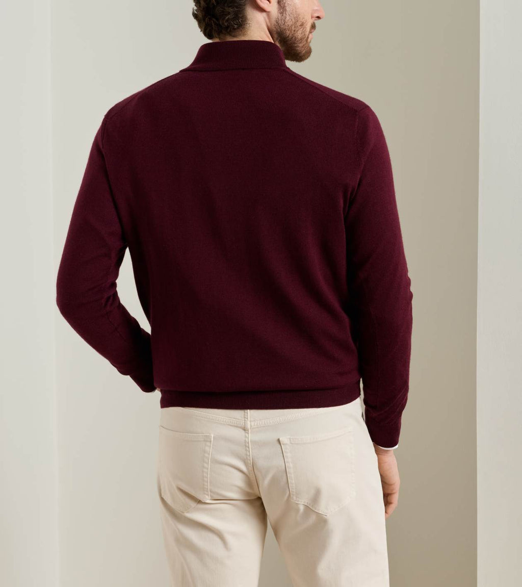 Peter Millar Autumn Crest Suede Trim Quarter-Zip