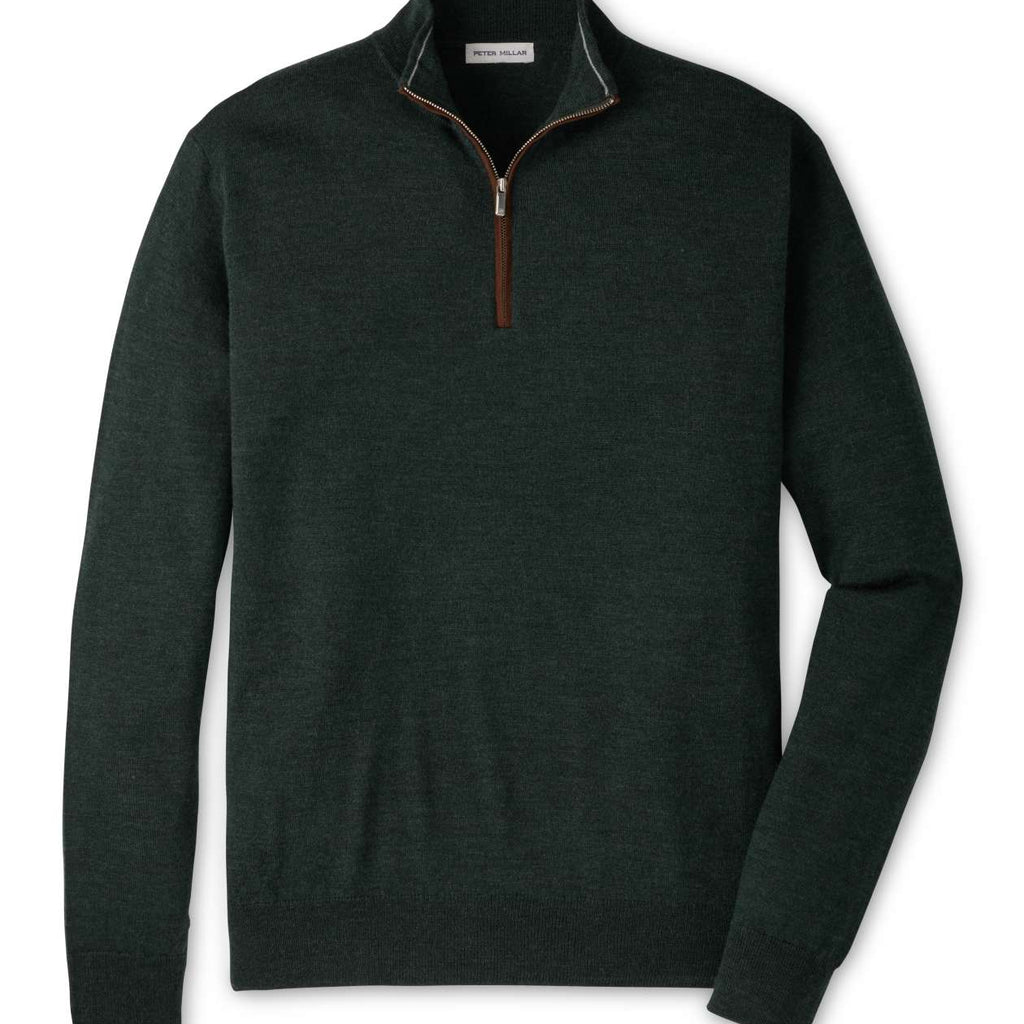 Peter Millar Autumn Crest Suede Trim Quarter-Zip
