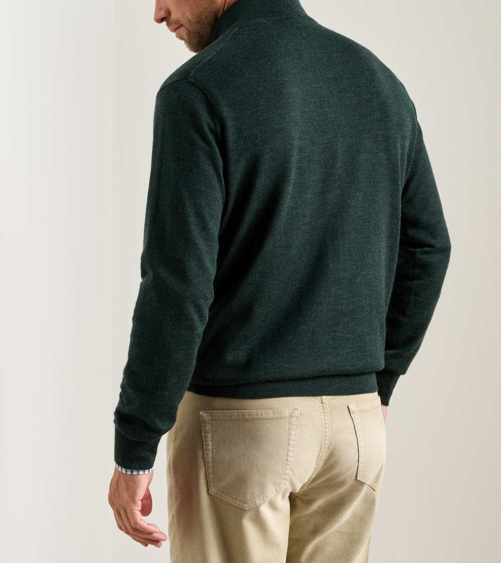 Peter Millar Autumn Crest Suede Trim Quarter-Zip