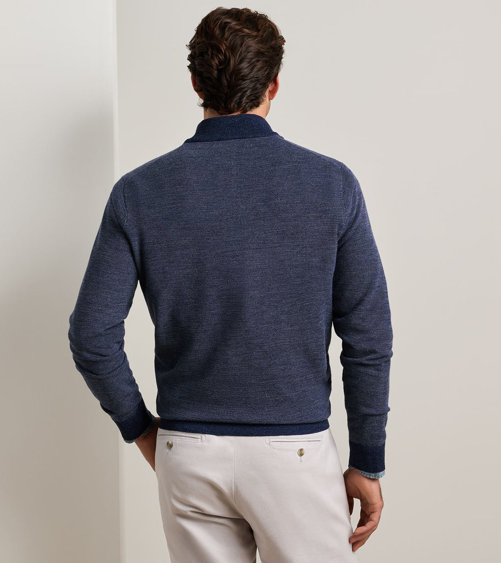 Peter Millar Blair Birdseye Quarter-Zip Sweater