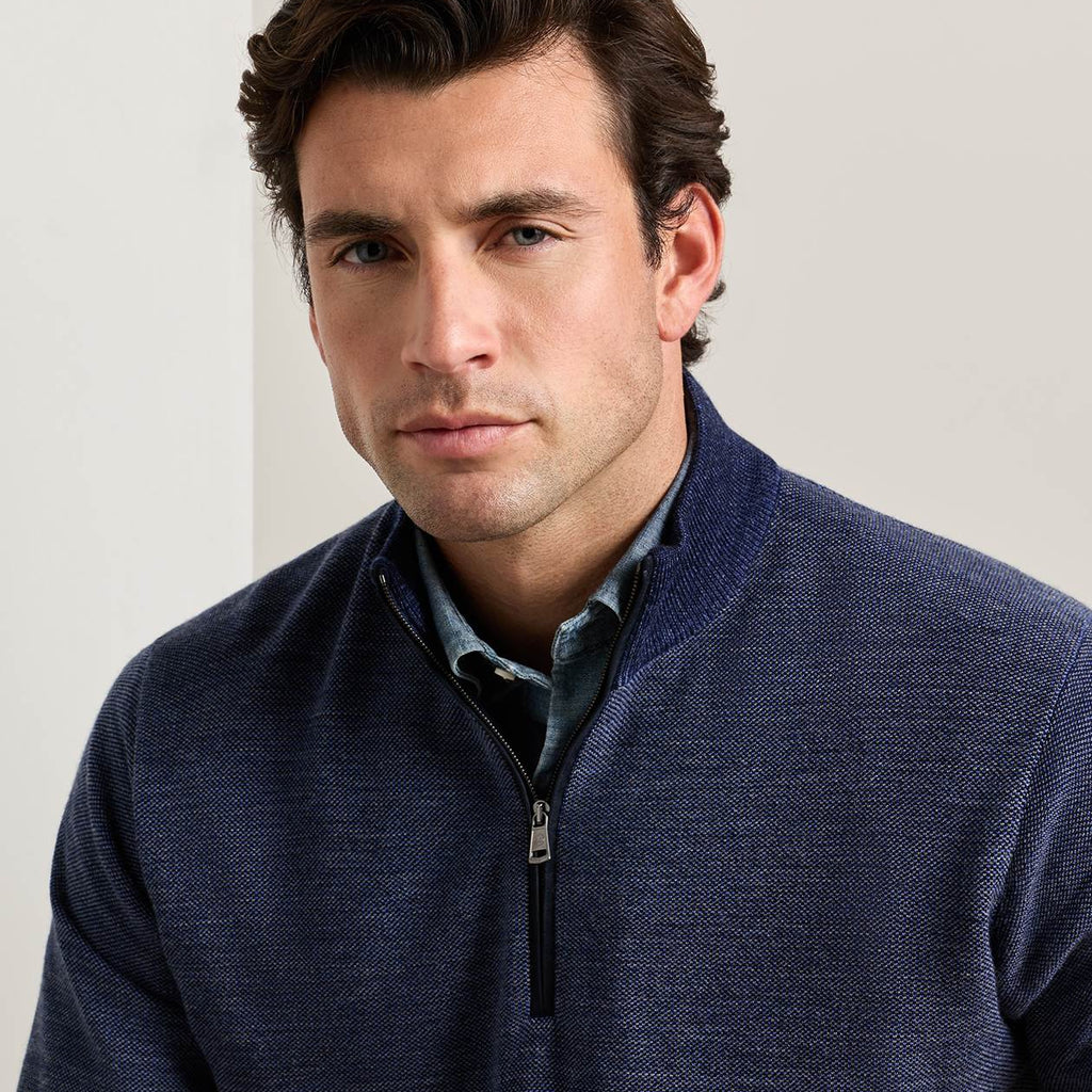 Peter Millar Blair Birdseye Quarter-Zip Sweater