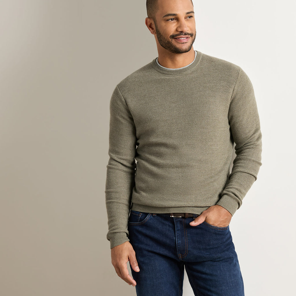 Peter Millar Autumn Crest Honeycomb Crewneck Sweater