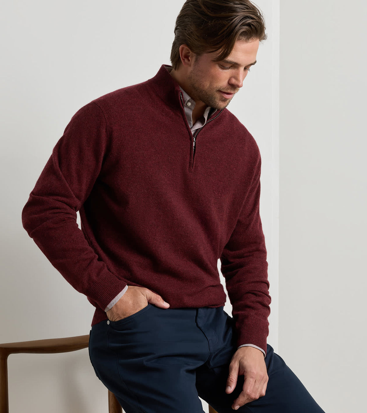 Peter Millar 25th Anniversary Cashmere Quarter-Zip Sweater