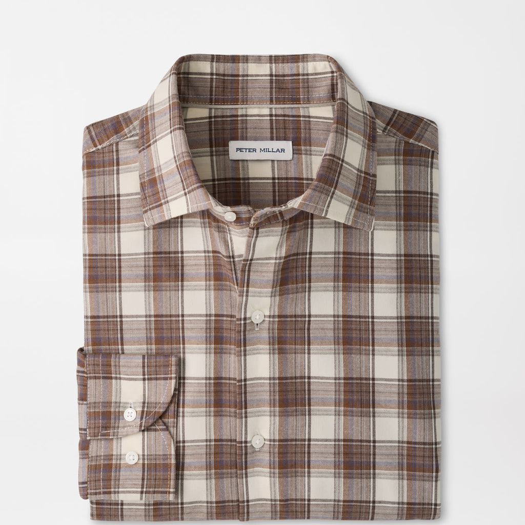 Peter Millar Cannon Performance Flannel Sport Shirt