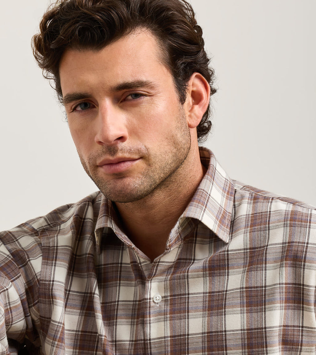 Peter Millar Cannon Performance Flannel Sport Shirt