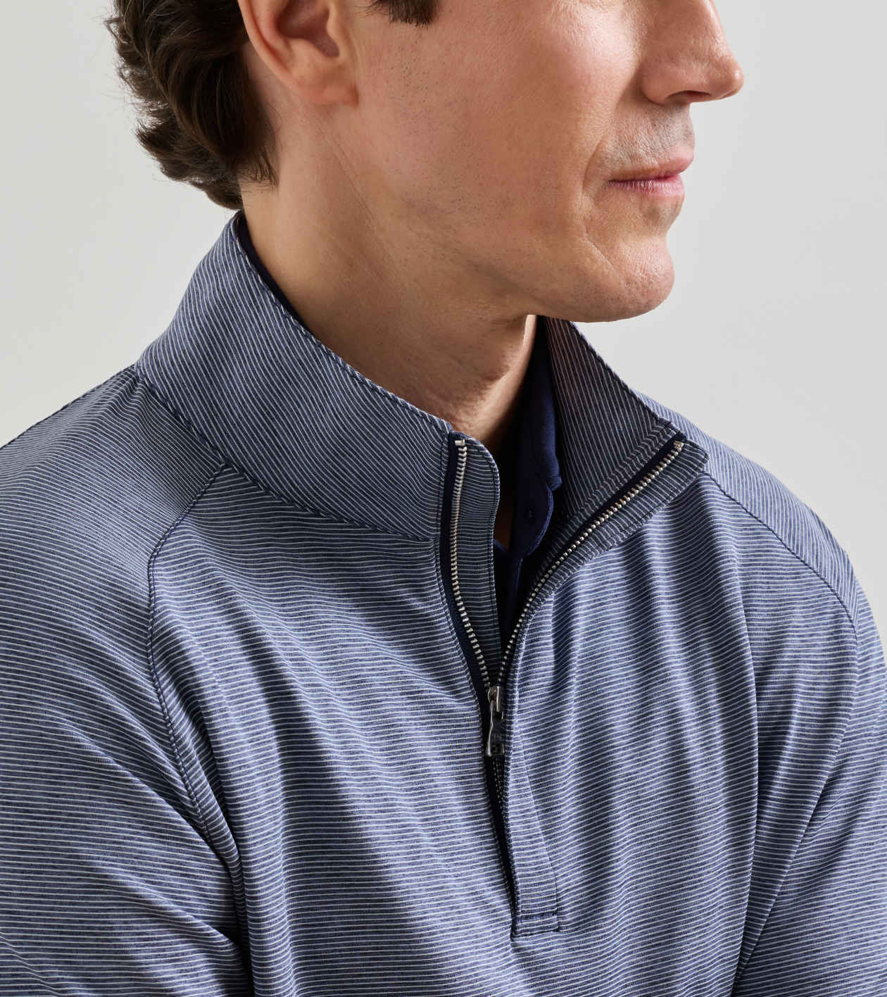 Peter Millar Stealth Stripe Performance Quarter-Zip