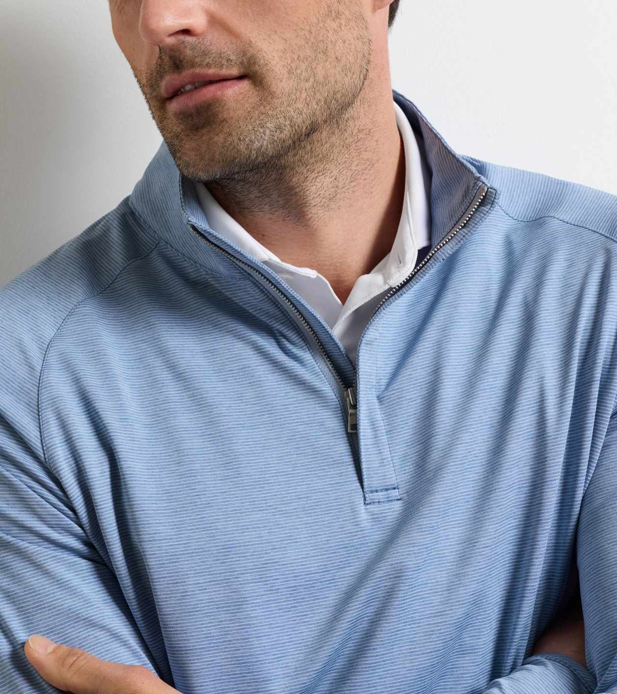 Peter Millar Stealth Stripe Performance Quarter-Zip