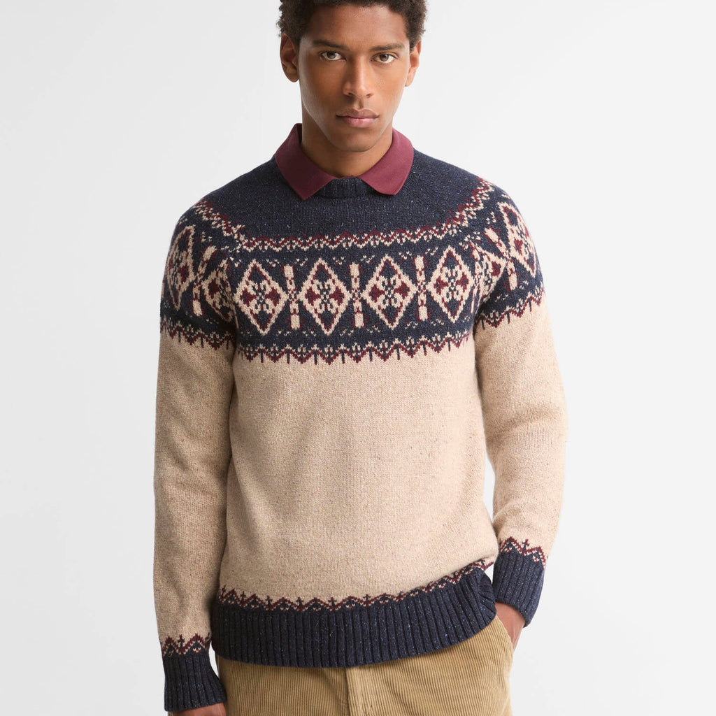 Barbour Tisbury Fair Isle Crew Neck Jumper