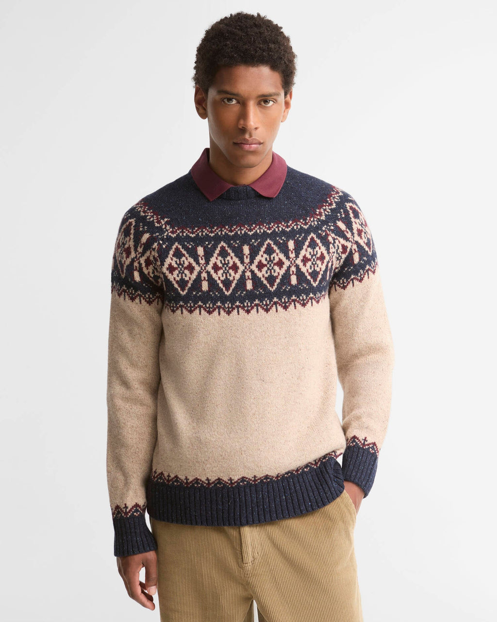 Barbour Tisbury Fair Isle Crew Neck Jumper