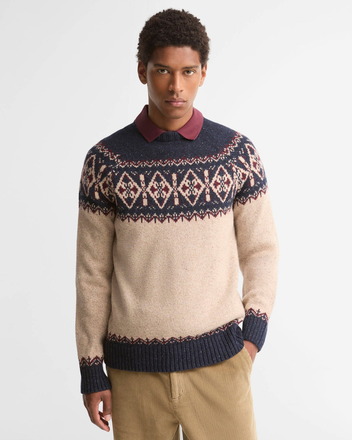 Barbour Tisbury Fair Isle Crew Neck Jumper