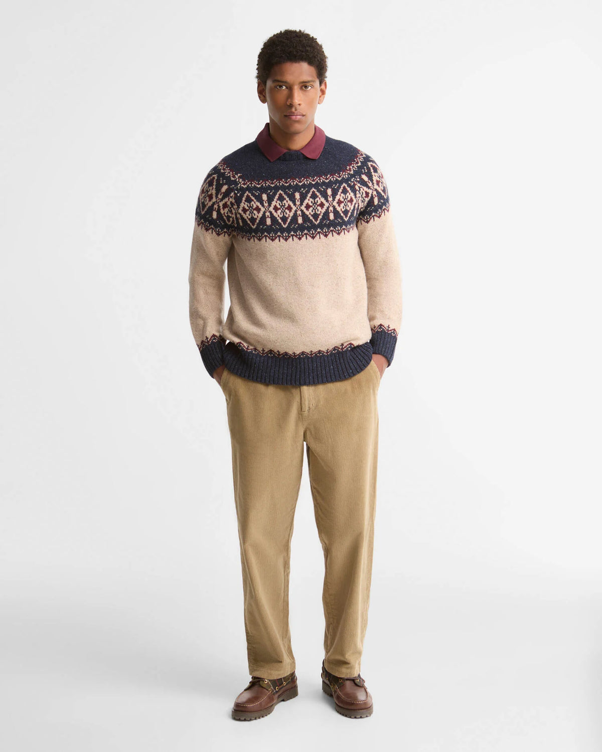 Barbour Tisbury Fair Isle Crew Neck Jumper