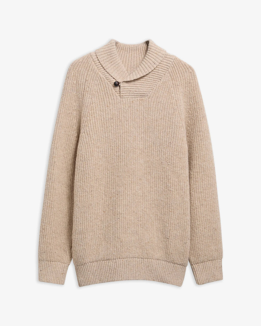 Barbour Essentials Fleck Wool Shawl Neck Jumper