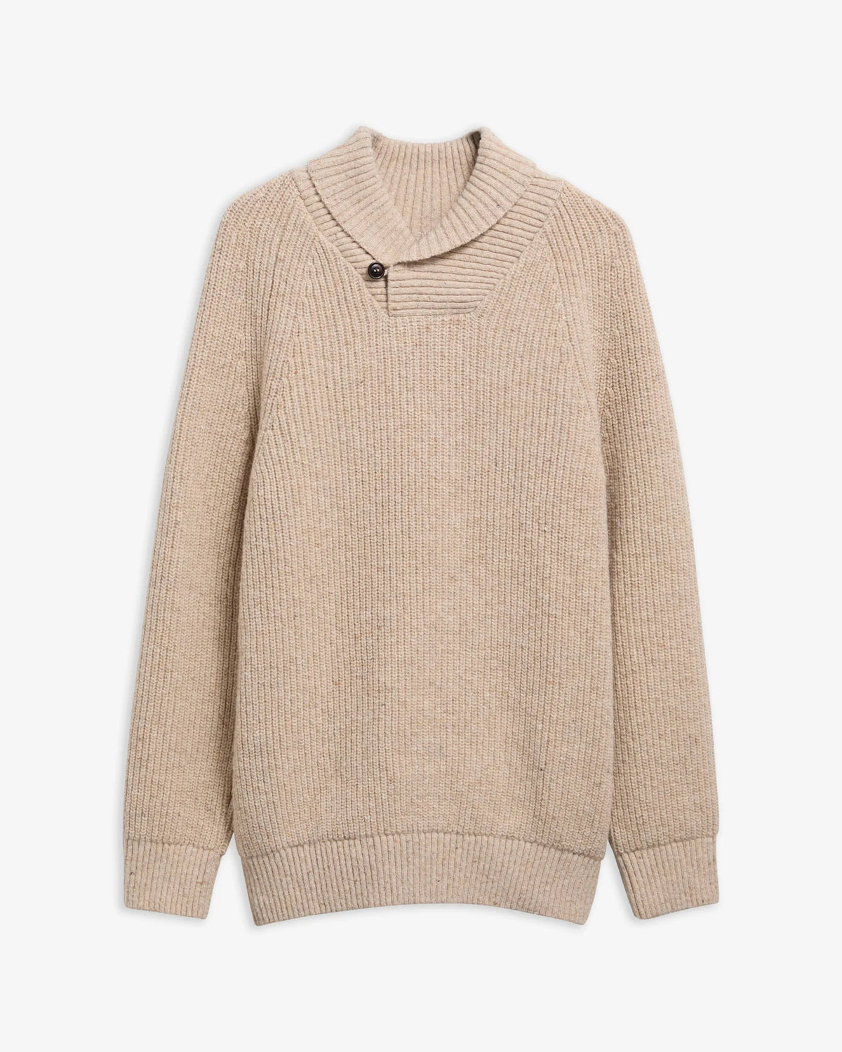 Barbour Essentials Fleck Wool Shawl Neck Jumper