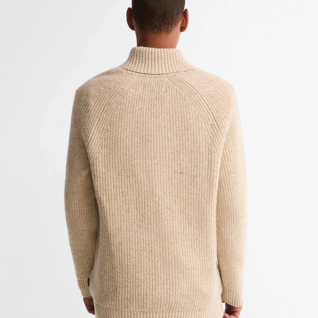 Barbour Essentials Fleck Wool Shawl Neck Jumper