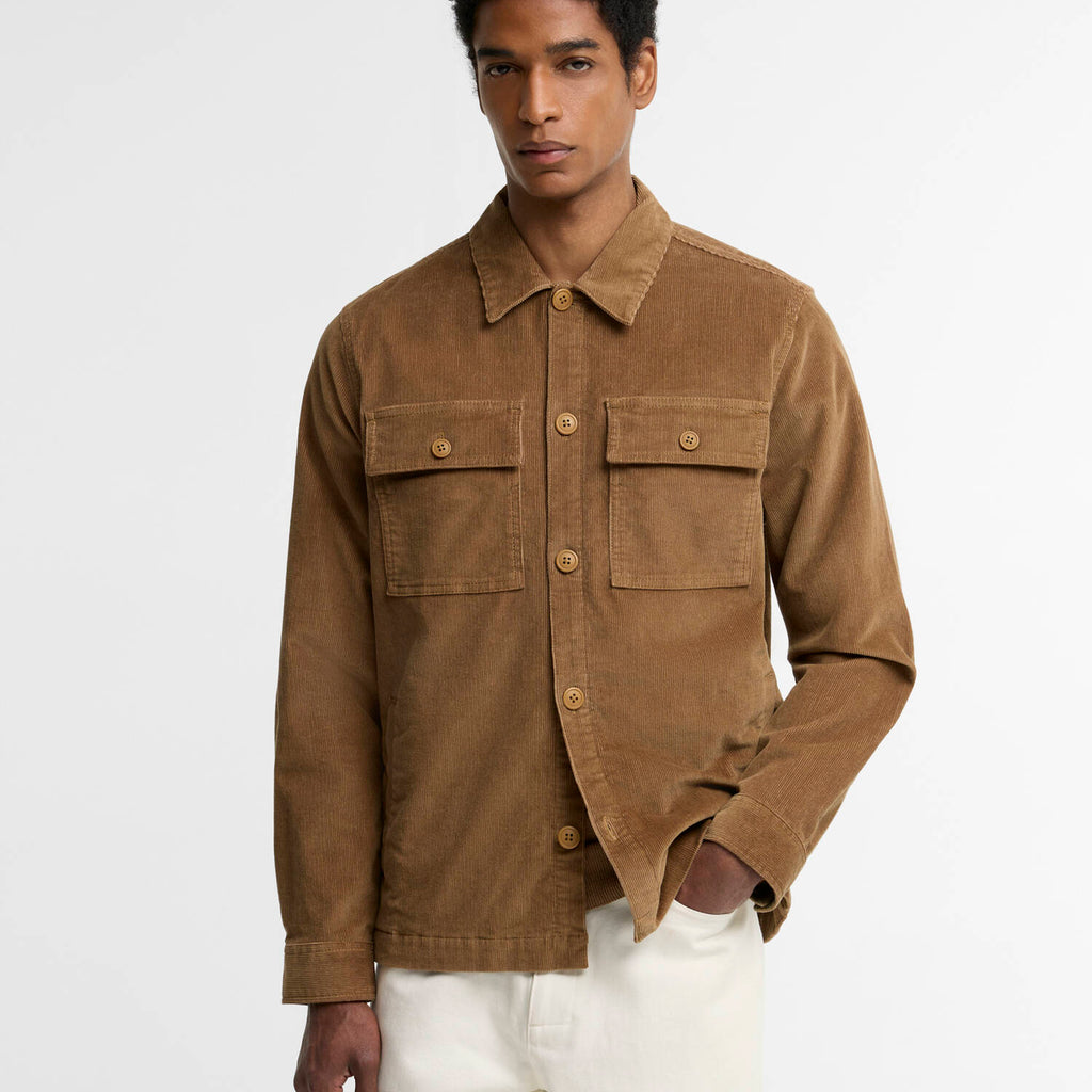 Barbour Tartan Trimmed Cord Overshirt