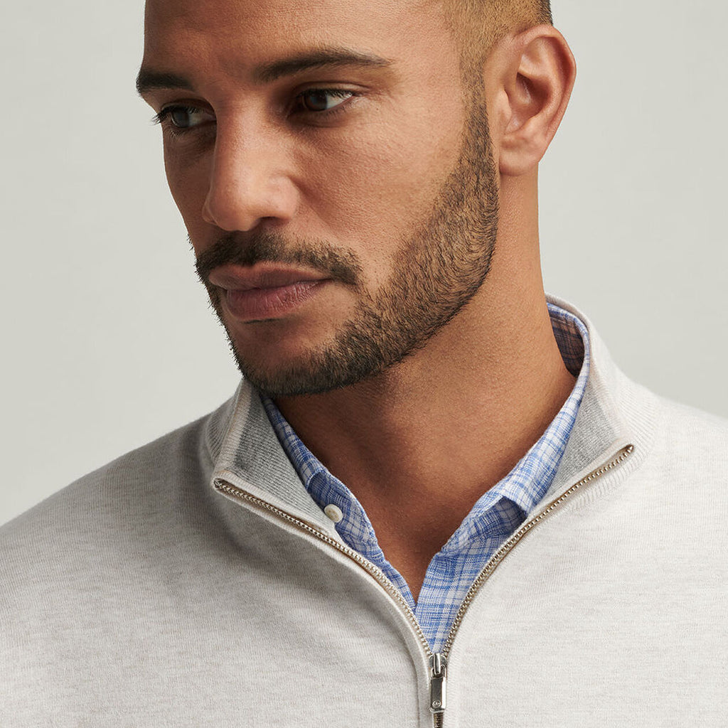 Peter Millar Coolspun Cotton Quarter-Zip Sweater