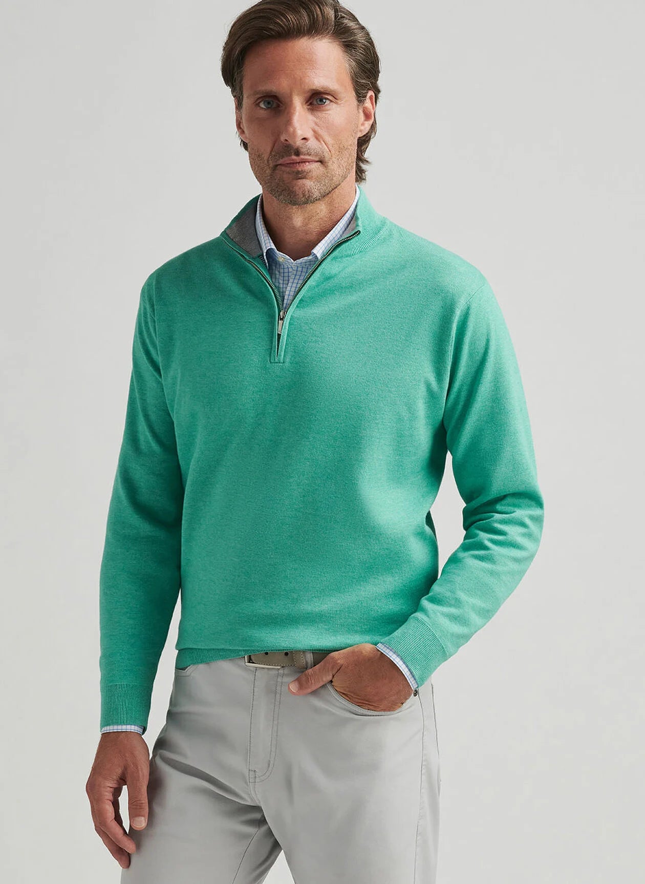 Peter Millar Coolspun Cotton Quarter-Zip Sweater
