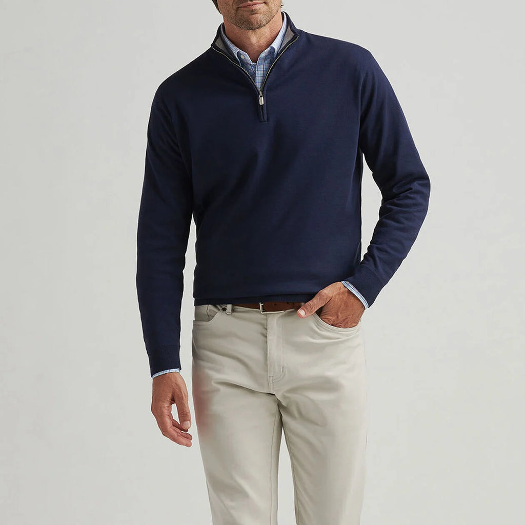 Peter Millar Coolspun Cotton Quarter-Zip Sweater